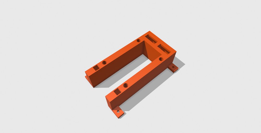 911 Circuits CH26 fuse block mounting bracket, 3D rendered