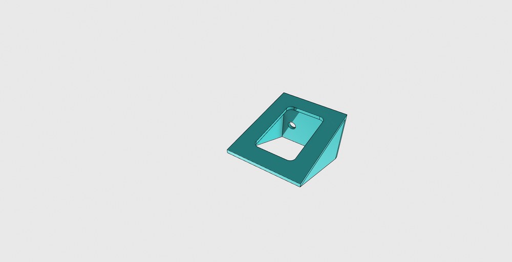 Rocker switch mounting bracket, 3D rendered