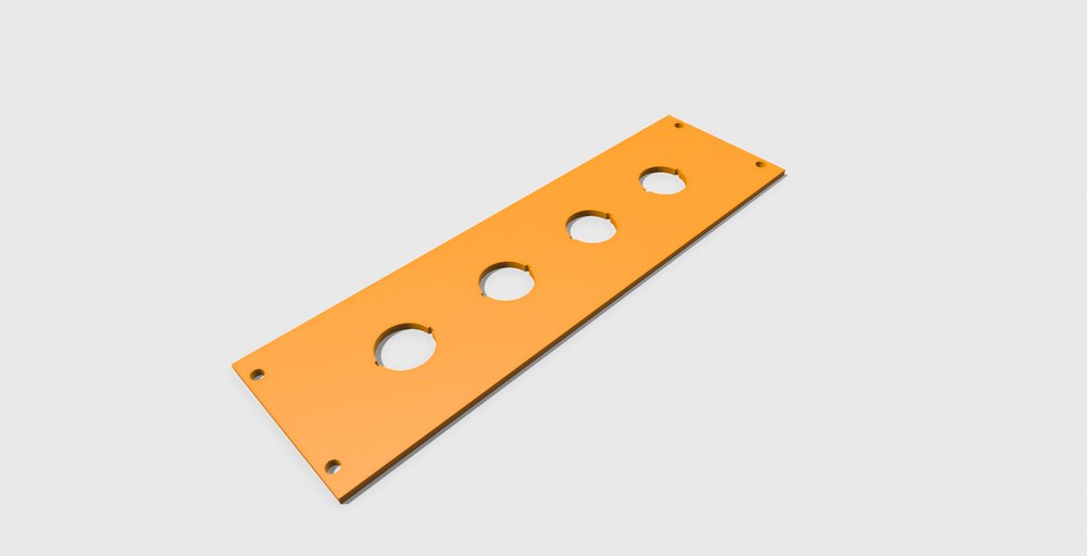 Rocker switch circle switch panel, 3D rendered