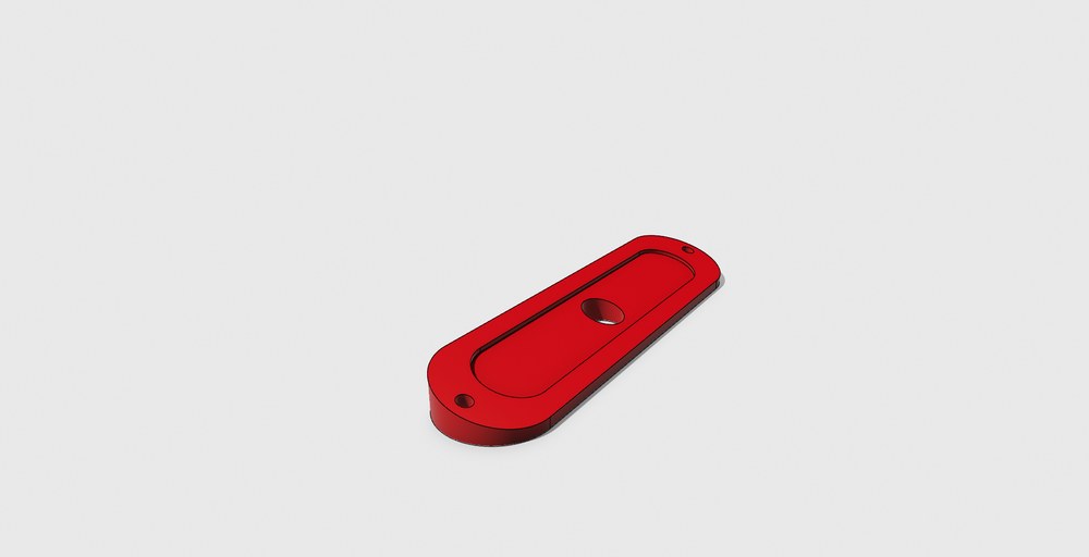 Whelen ION to SoundOff mpower conversion bracket at a 15 degree angle, 3D rendered
